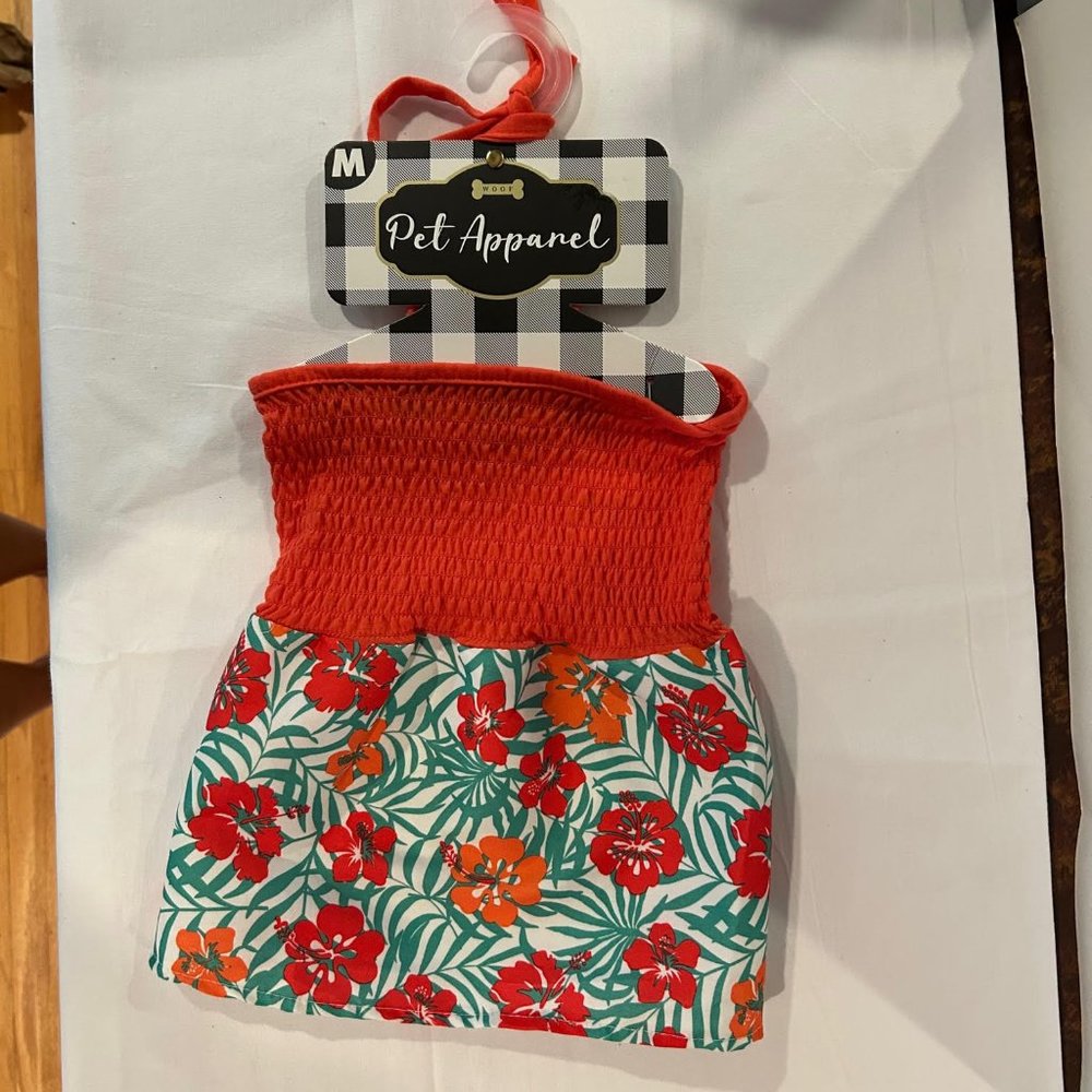 Woof Pet Apparel Medium Hawaiin Dress NWT
